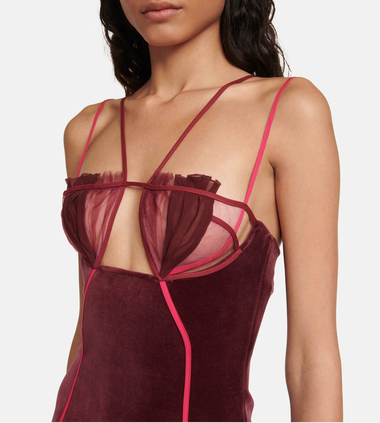 nensi dojaka layered cut out mini dress Nensi Dojaka - Ribbed Knit Cut-Out Mini Dress