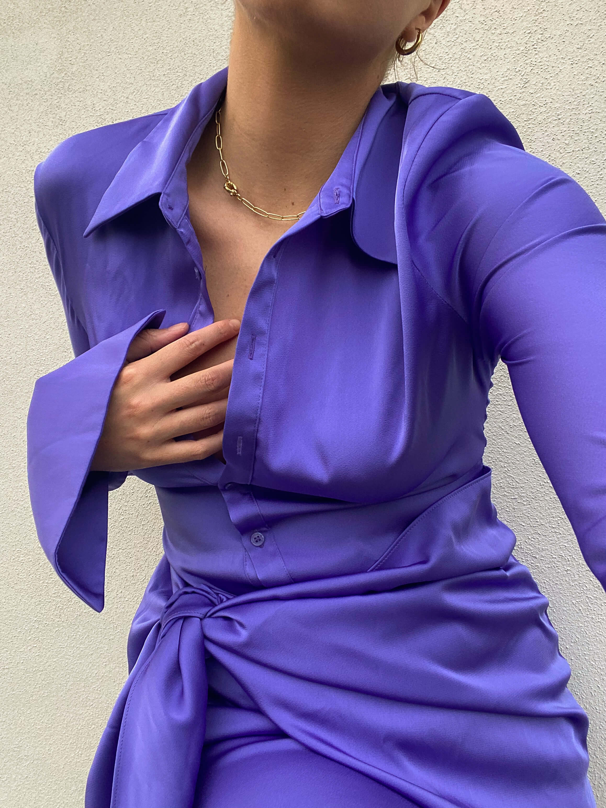 Rat & Boa Alanis Silk Mini Dress Purple Size 10