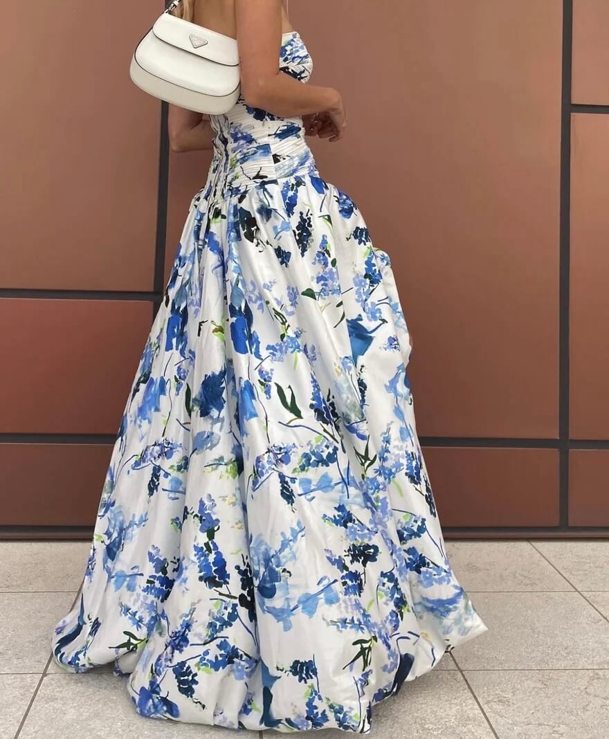 Aje Bubble Hem Maxi Gown Floral Size 8