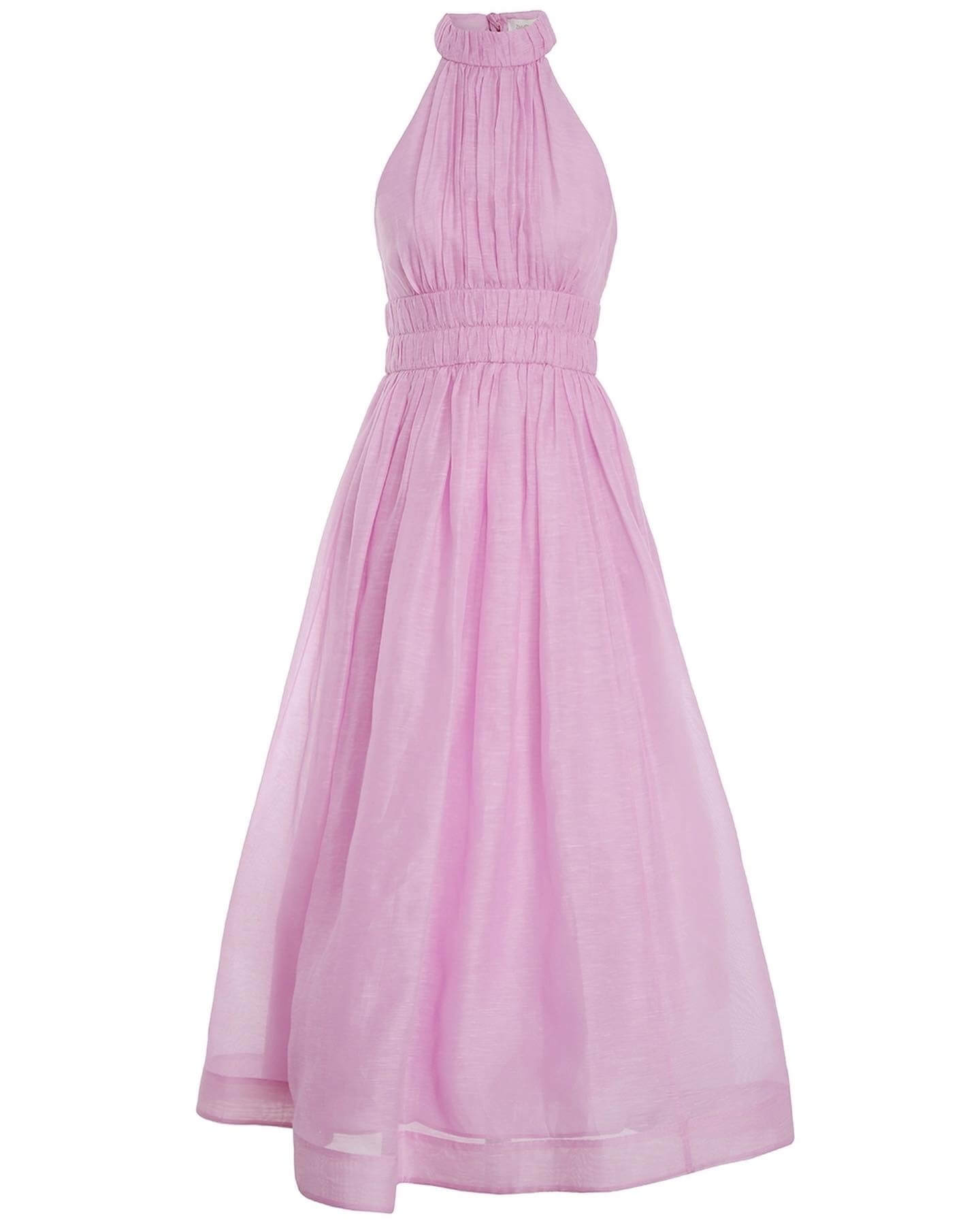 strapless open back dress Zimmermann Golden Plunge Maxi Dress Pink Floral Belt Linen – Naked Pear