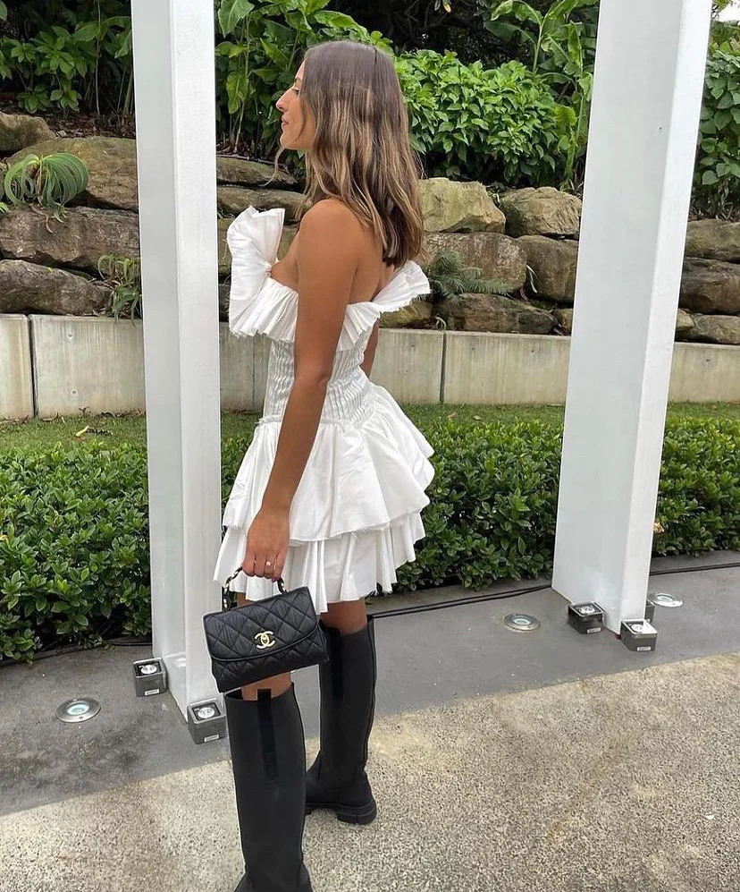 faux leather strapless mini dress Strapless Faux Leather Mini Dress – Cotton Candy LA