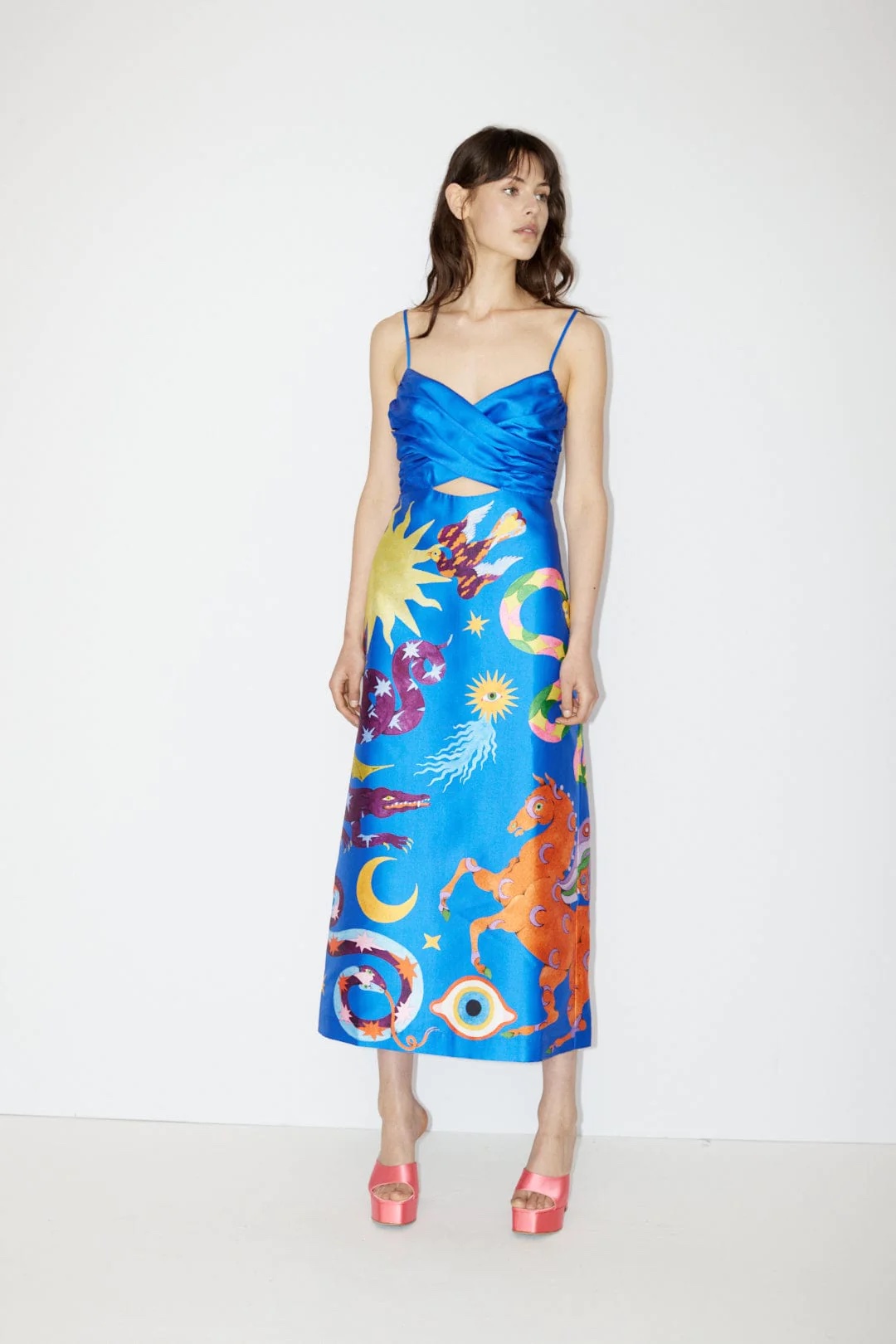 knee length dresses for ladies Tove | Women's | Alba Midi Dress | Blue Dress Day