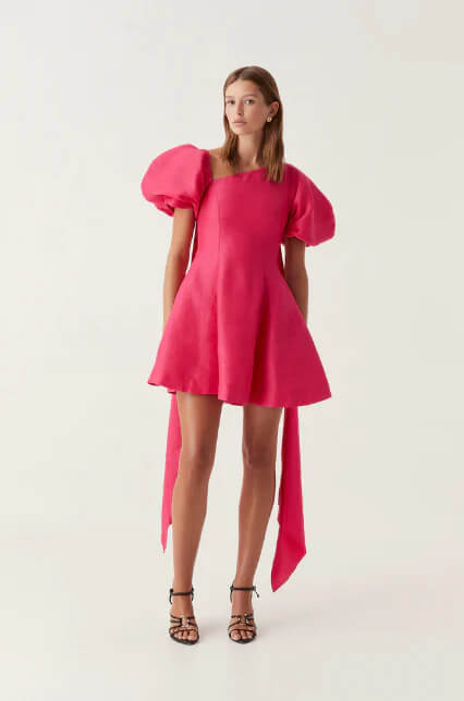 strapless open back dress Coquette Aesthetic Angora Mohair Pink Mini Dress – The Kawaii Factory main image 1