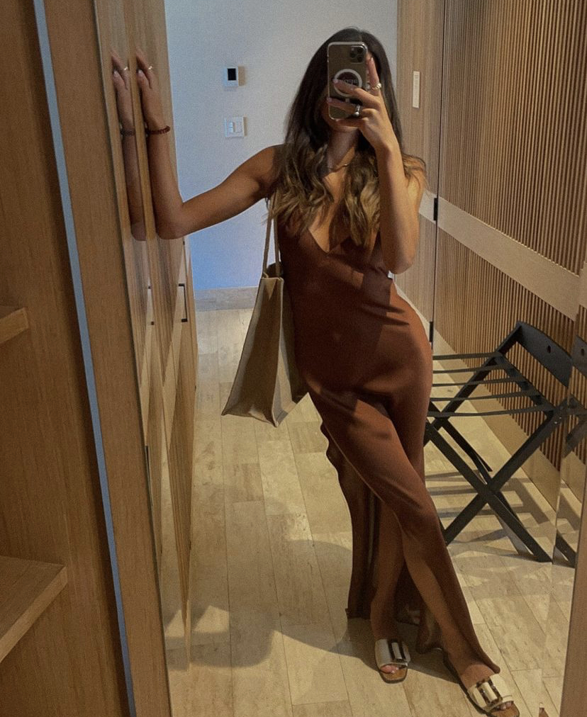 rat and boa brown dress Rat & Boa Cocoa Maxi Dress Brown Size S