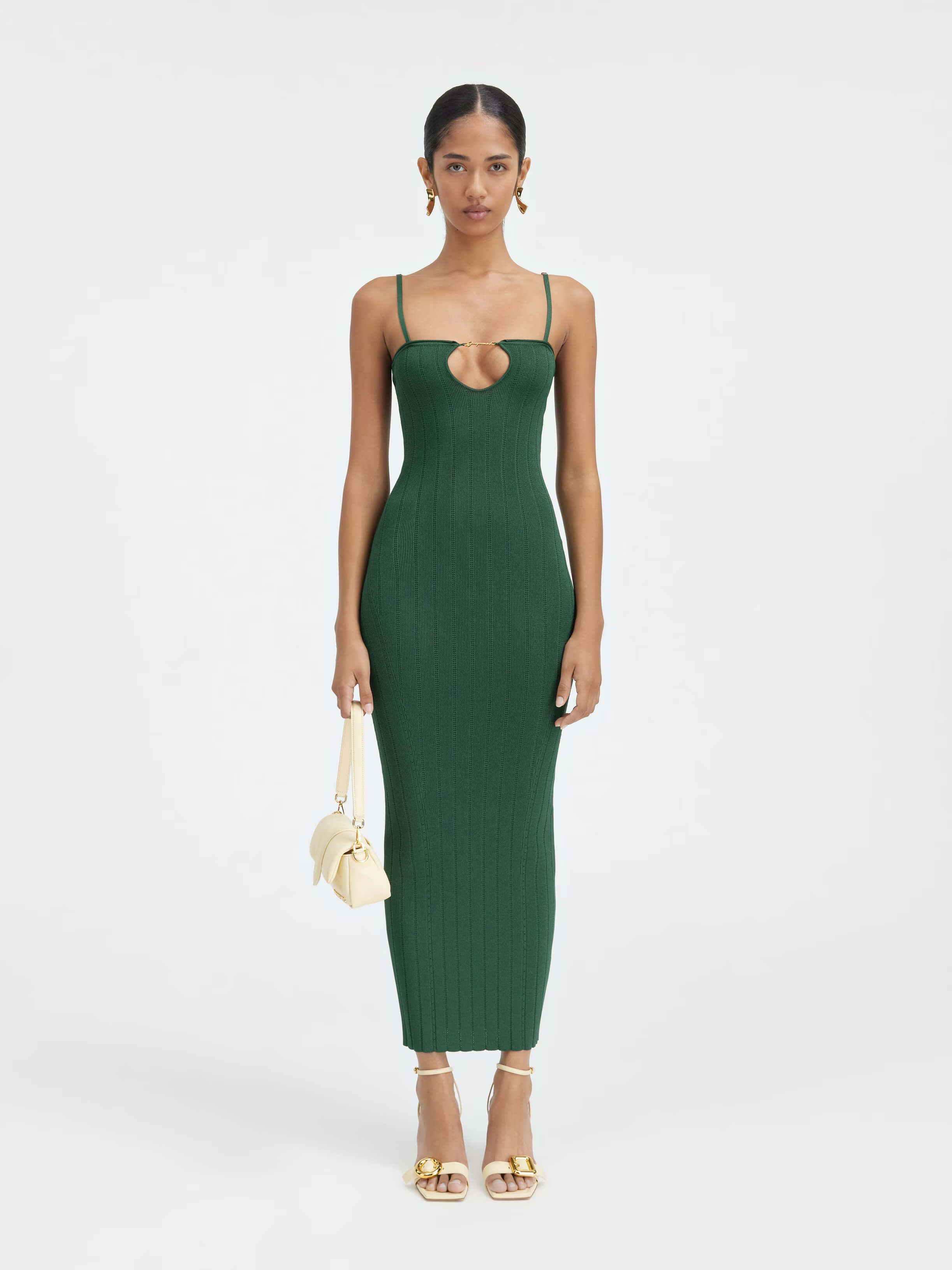 ann taylor green dresses Edmonton Dark Green Ribbed Dress w/ Long Sleeves