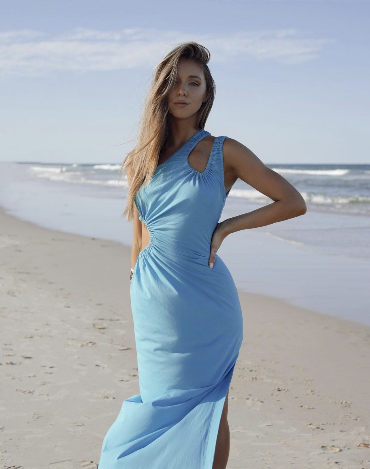 sir alessandra beaded linen maxi halter dress Alessandra Midi Dress | Ivory