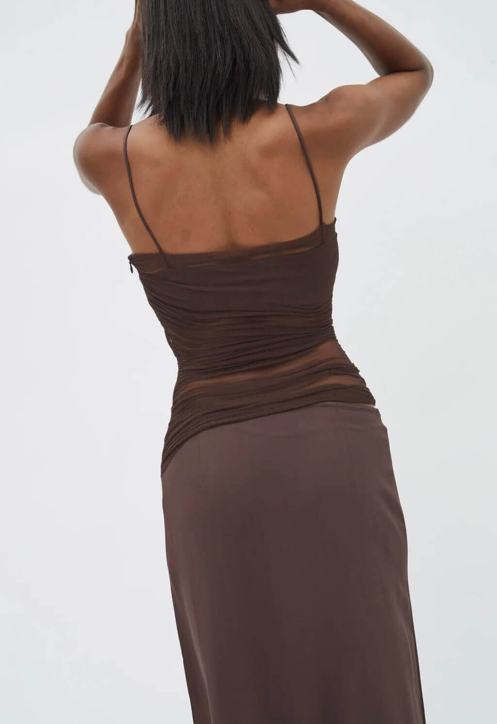 christopher esber sheer panel dress Christopher Esber Contrast Sheer Panel Dress Red Size 4