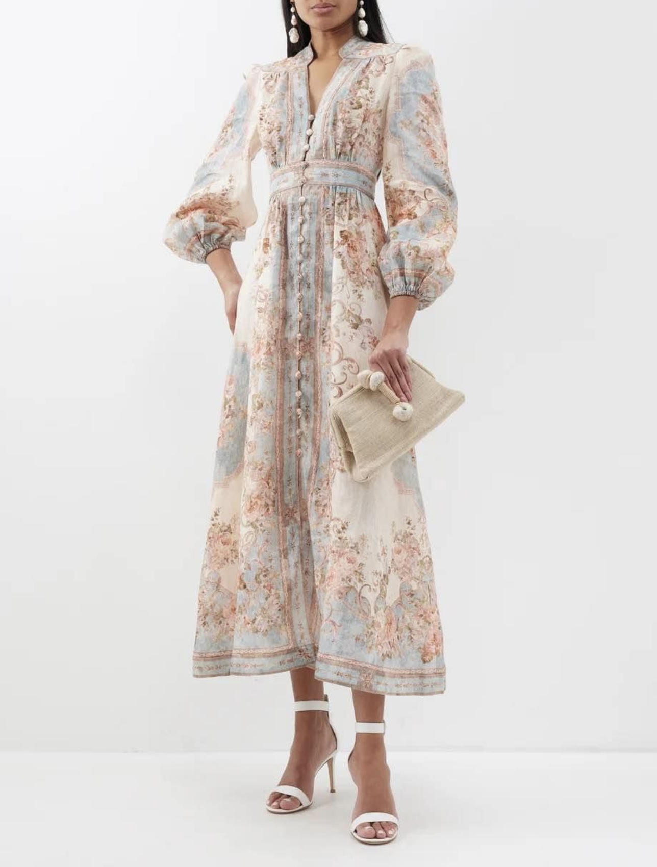 Zimmermann August Plunge Midi Dress Size 1 & 2