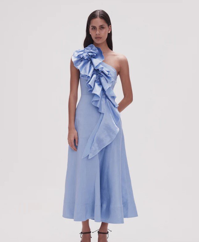 knee length dresses for ladies Cadence Ruched Midi Dress main image 1