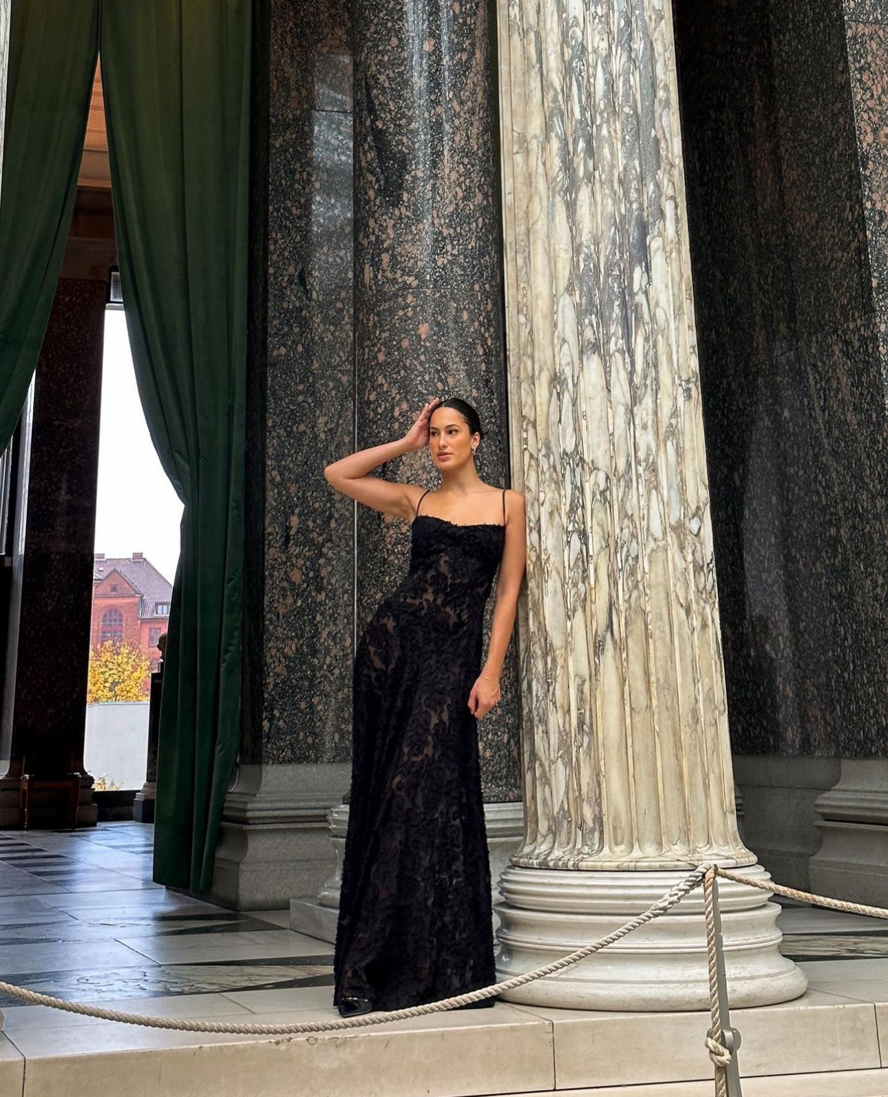 slim fit dress slacks Black Floral Chiffon Lace Trim Back Tie Maternity Maxi Dress – PinkBlush