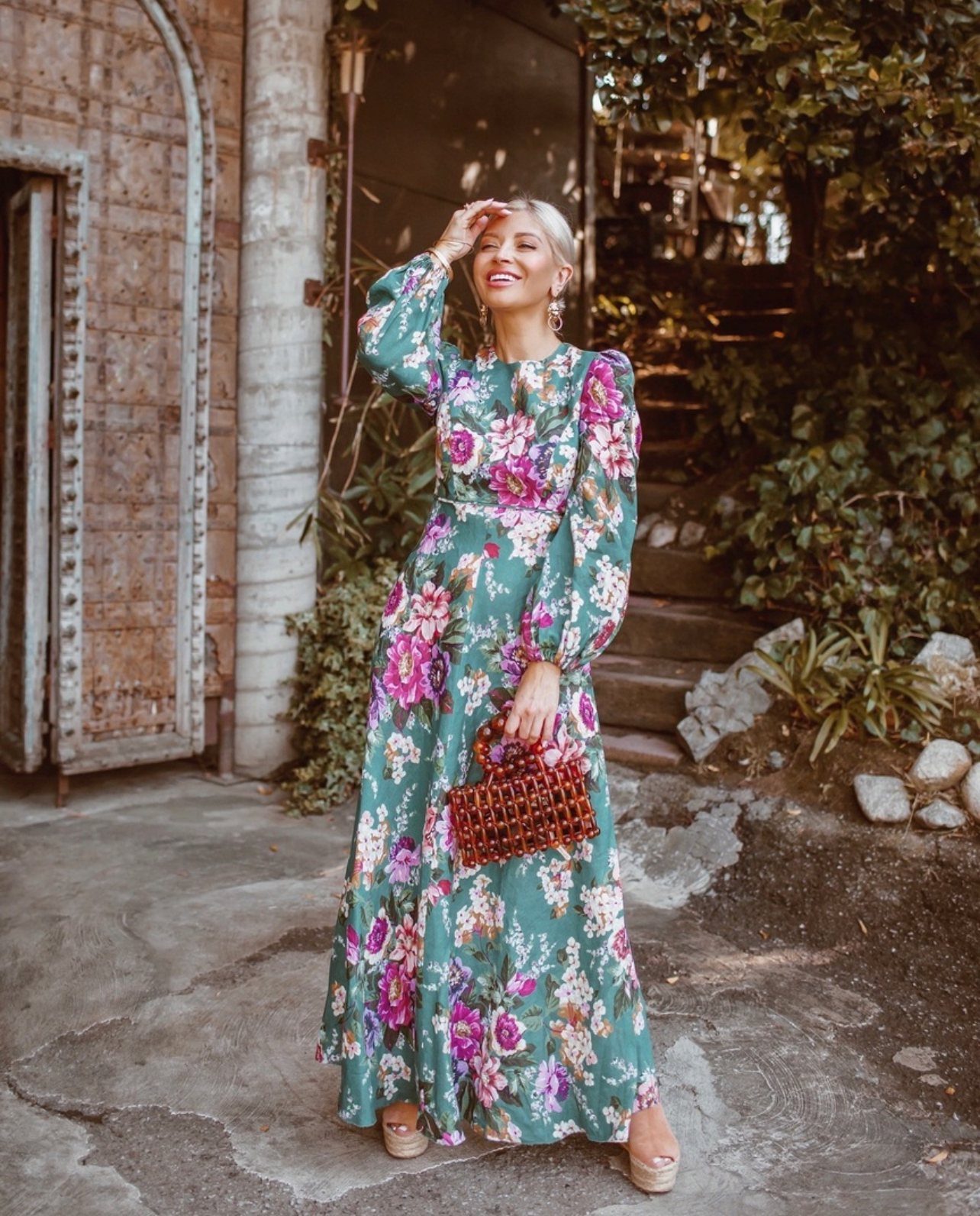Zimmermann Allia High Neck Midi Dress Print Size 0 & 2