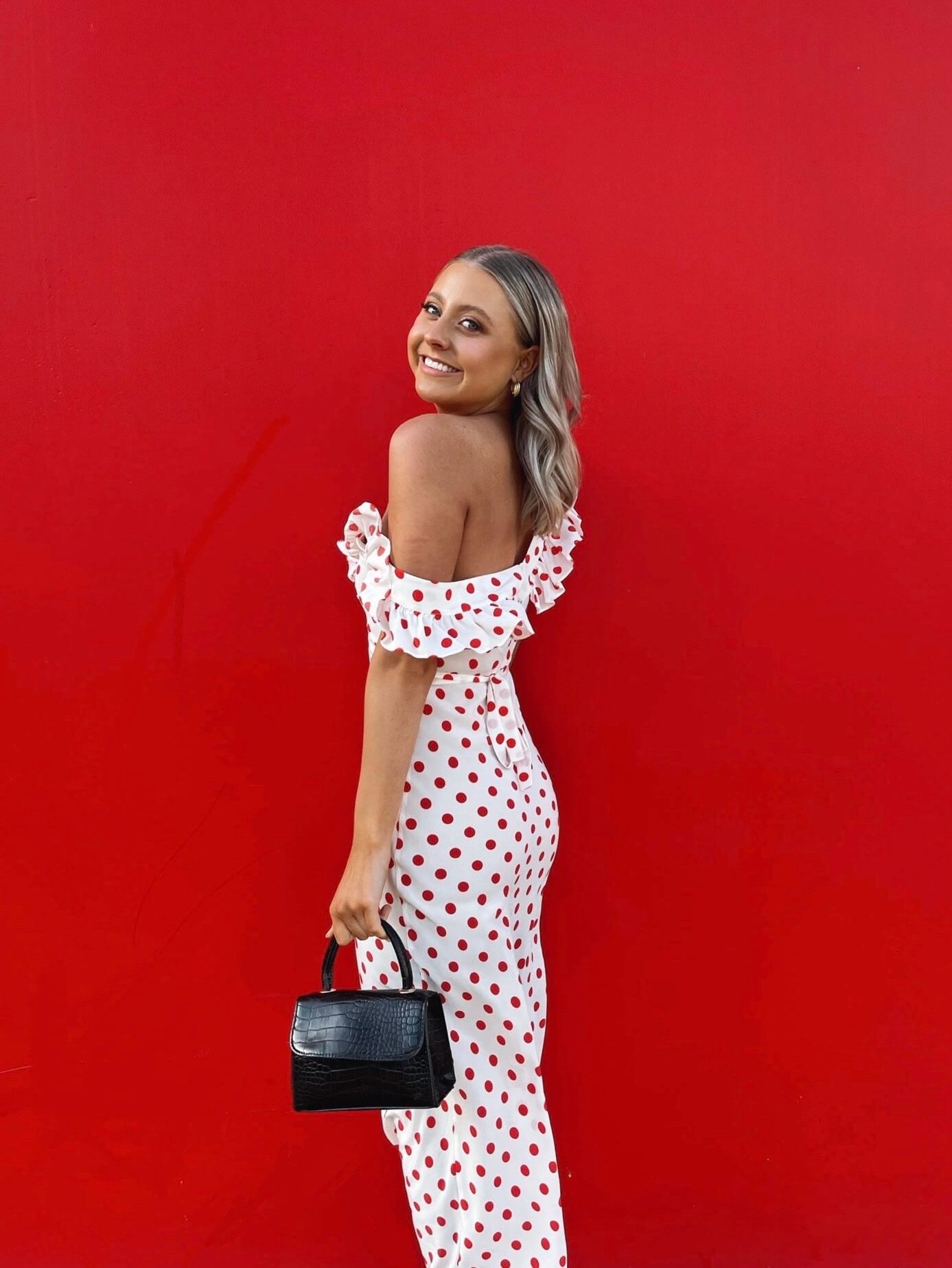 Realisation Par Claudia Midi Dress Polka Dot Print Size XS / AU 6 & S / AU 8