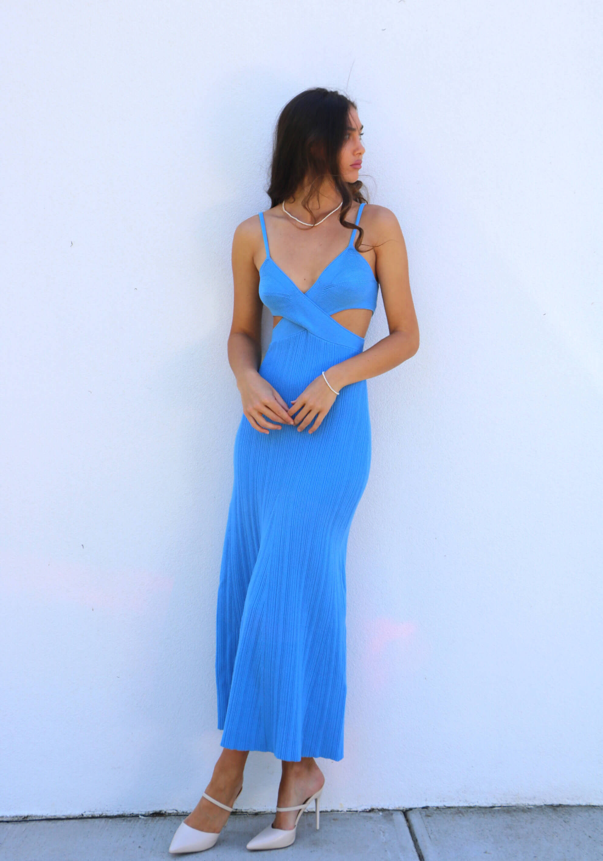 anna quan blue dress Anna Quan Sabrina Midi Dress Blue Size 8