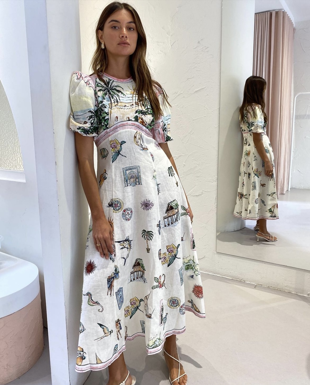 knee length dresses for ladies COURT MIDI DRESS main image 0