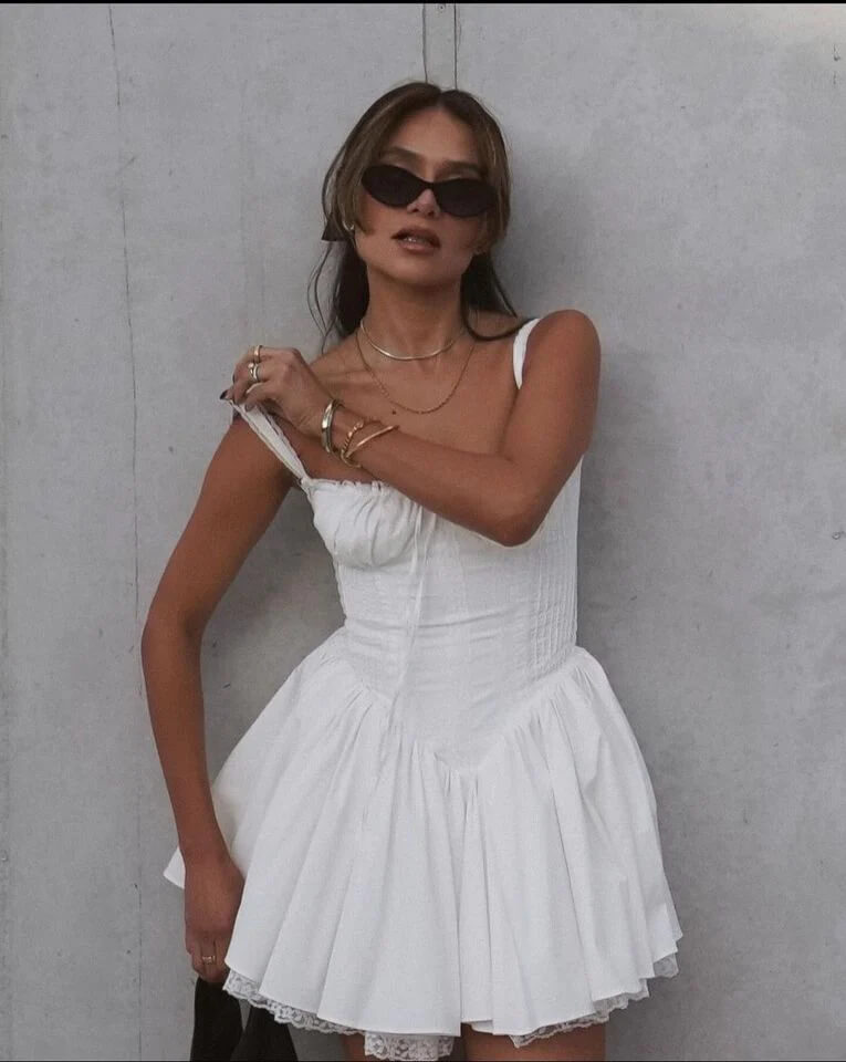 pietra white corset mini dress Pietra Corset Mini Dress 4 Days