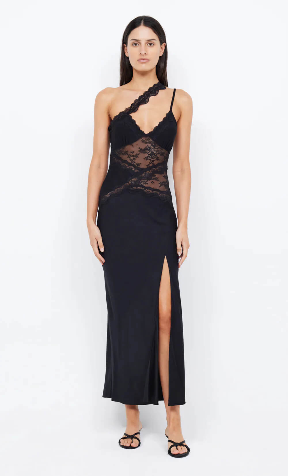 Bec & Bridge Ria Asym Maxi Dress Black Size 8