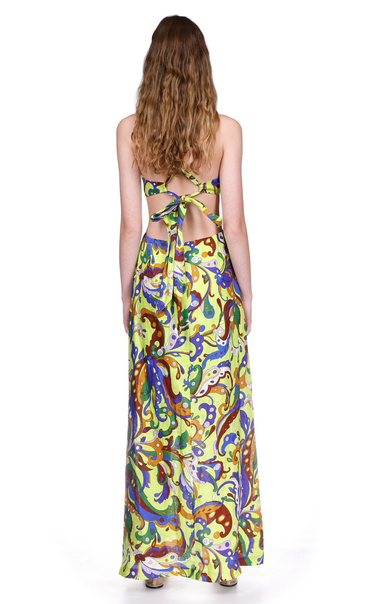 Alemais Yvette Cut Out Midi Dress Multi Size 8