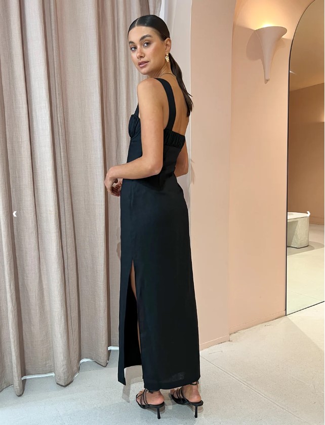 SIR Bettina Midi Dress Black Size 2
