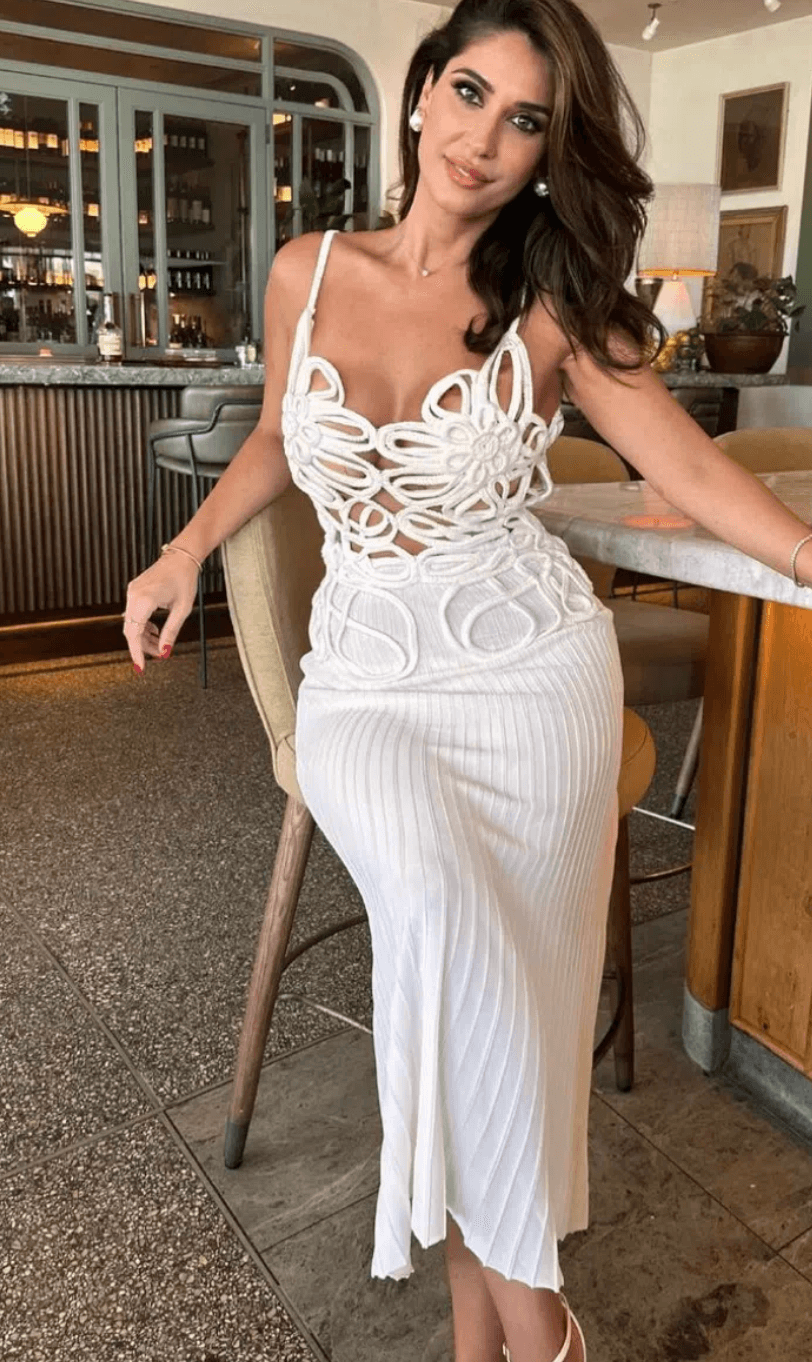 Cult Gaia Nalda Knit Dress White Size 6