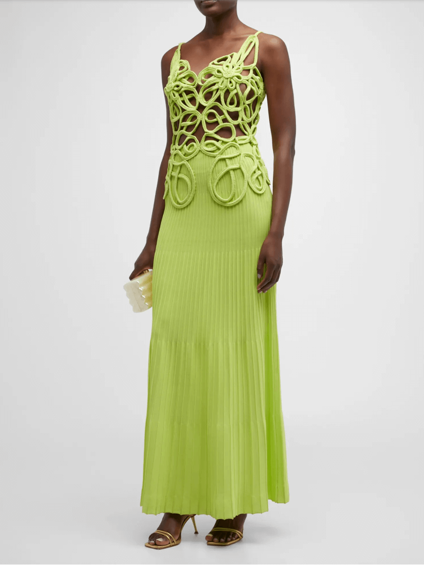 Cult Gaia Nalda Knit Dress Green Size 8