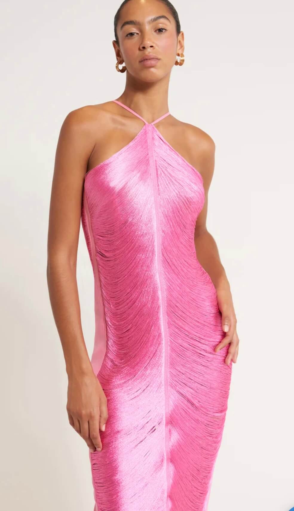 cult gaia pink fringe dress Cult Gaia Shannon Feather-embellished Silk Mini Dress in Pink