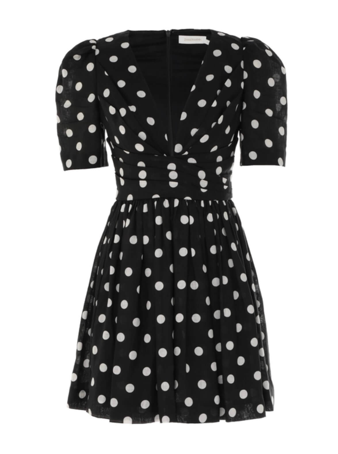 ワンピース uhr Dot Mini Dress dot mini dress - pink - the LITTLE STANDARD