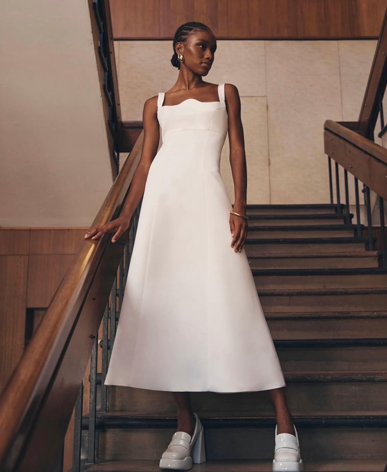 Leo Lin Odette Midi Dress Snow Size 8