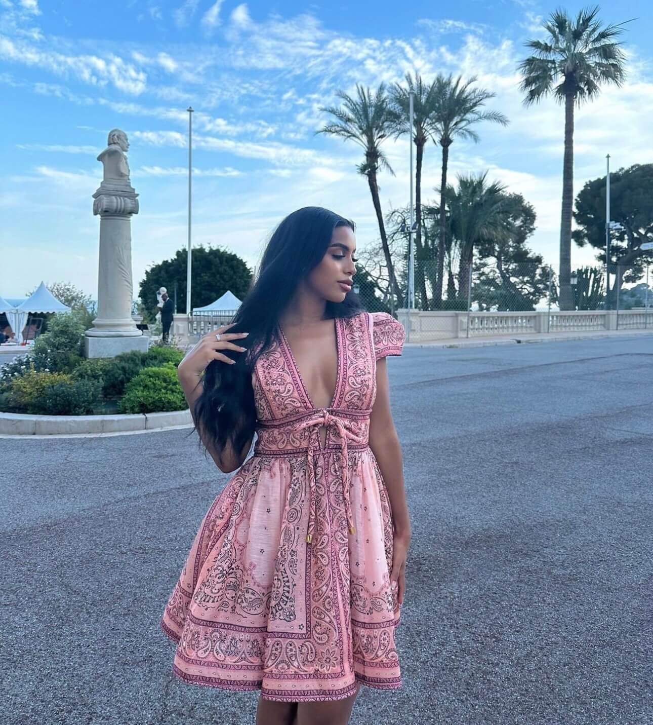 open lace back dress Zimmermann Matchmaker Frilled Midi Dress