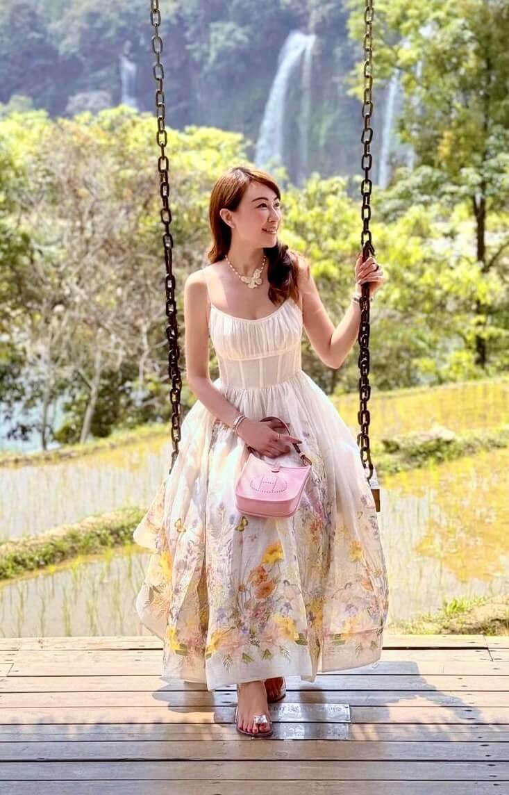 Zimmermann Natura Ruched Midi Dress Ivory Wild Flowers Size 0