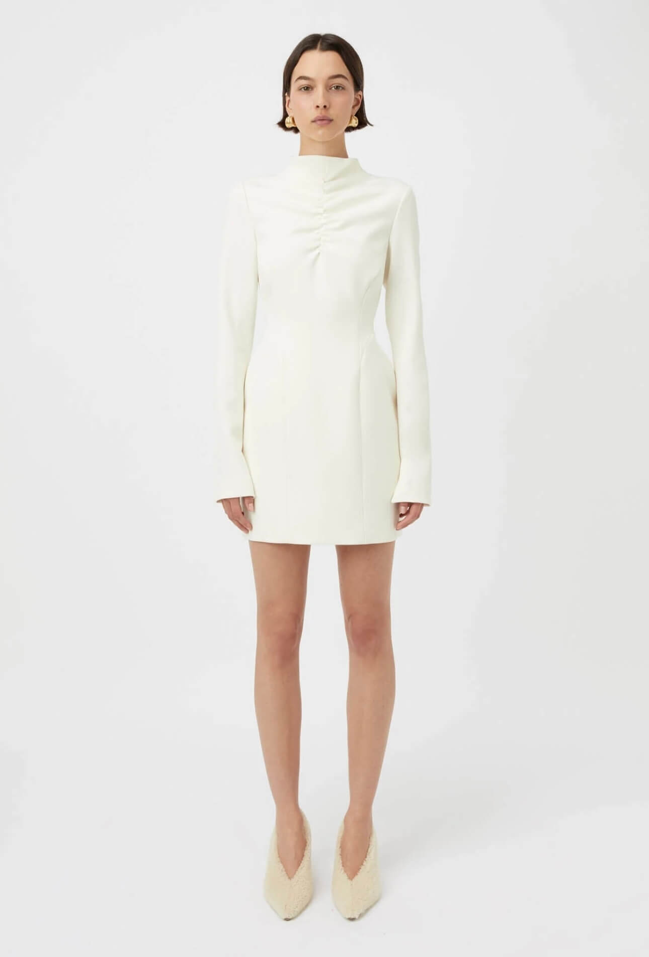 Camilla And Marc Portico Long Sleeve Mini Dress Cream Size 6, 8 & 10