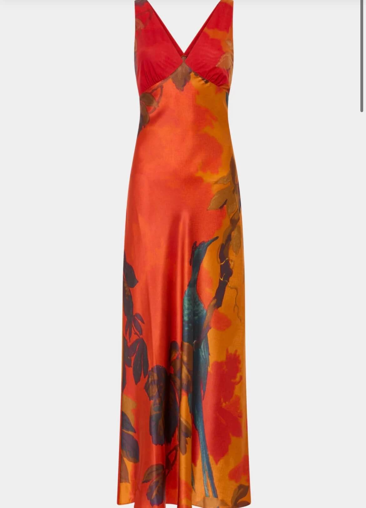 open lace back dress Vivid Orange with Pale Blush Lace Lou Dress