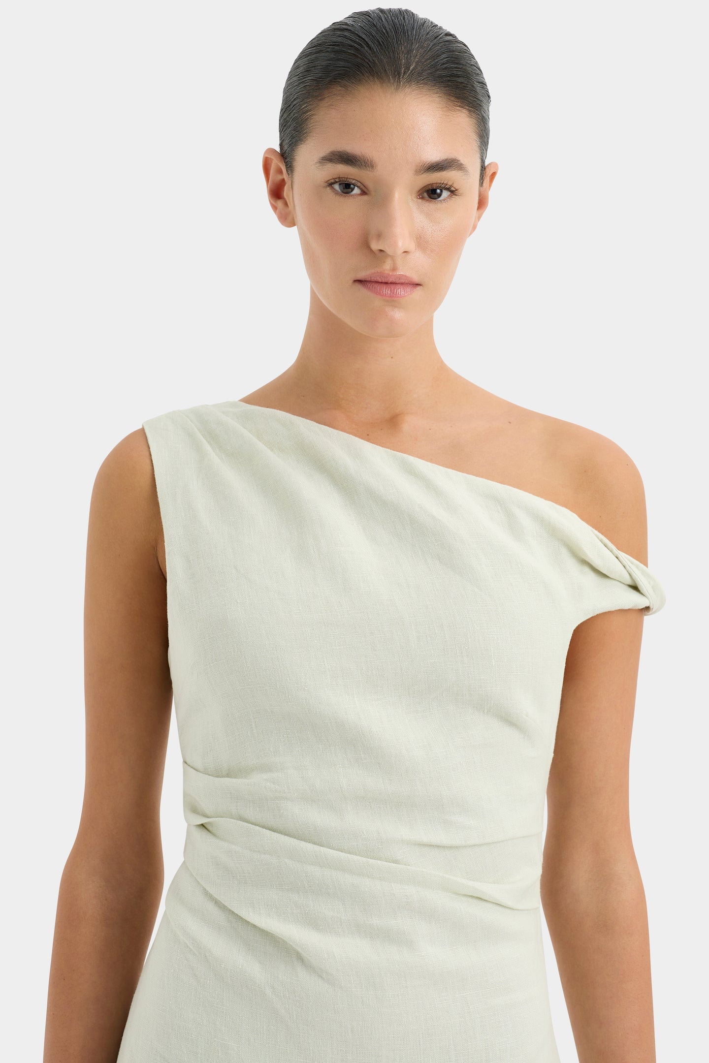 sir iris linen dress Iris linen minidress in white - SIR