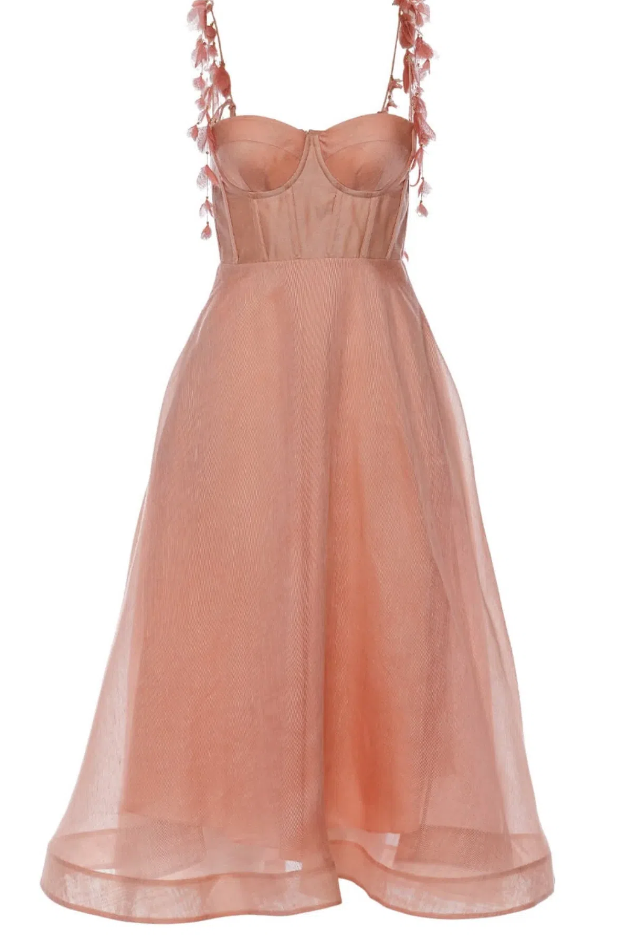 abigail fairy dress pattern Whimsical Corset Dress | Pink Midi Dress main image 0