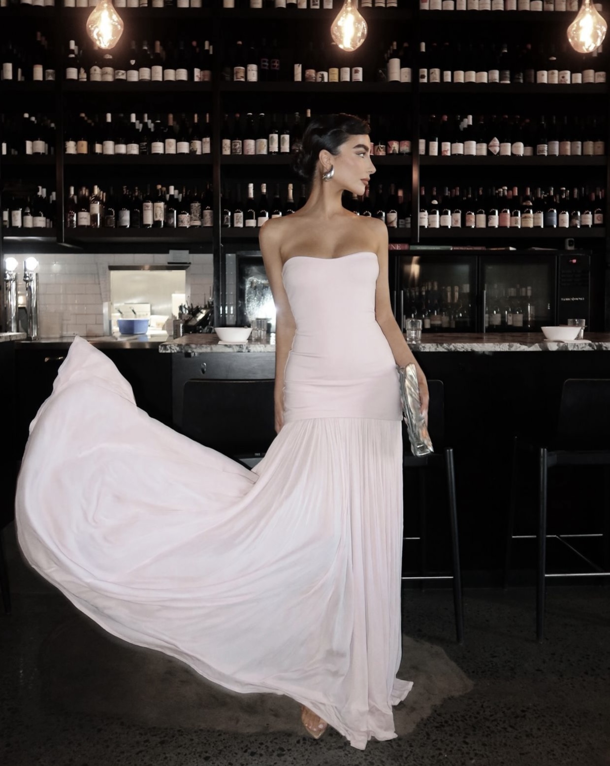 the naomi dress in barely pink helsa Helsa Studio - The Naomi Dress