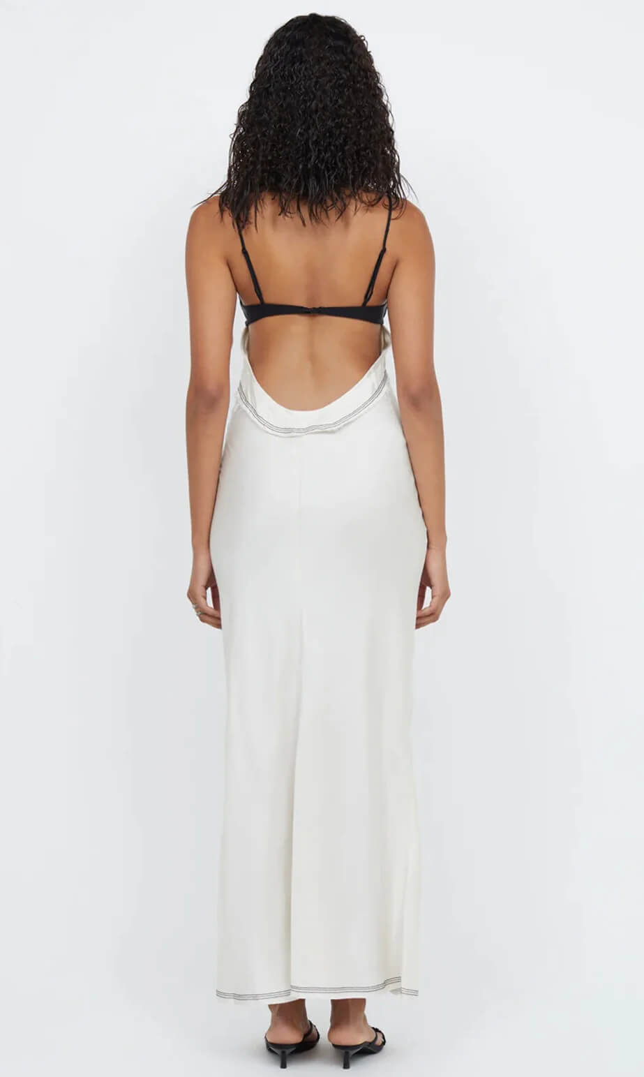 Bec & Bridge Evangeline Strappy Maxi Dress Ivory/Black Size 8