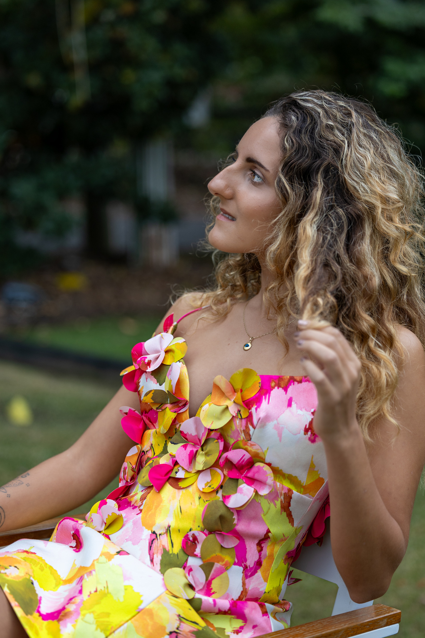 acler isla 3d flower mini dress Acler