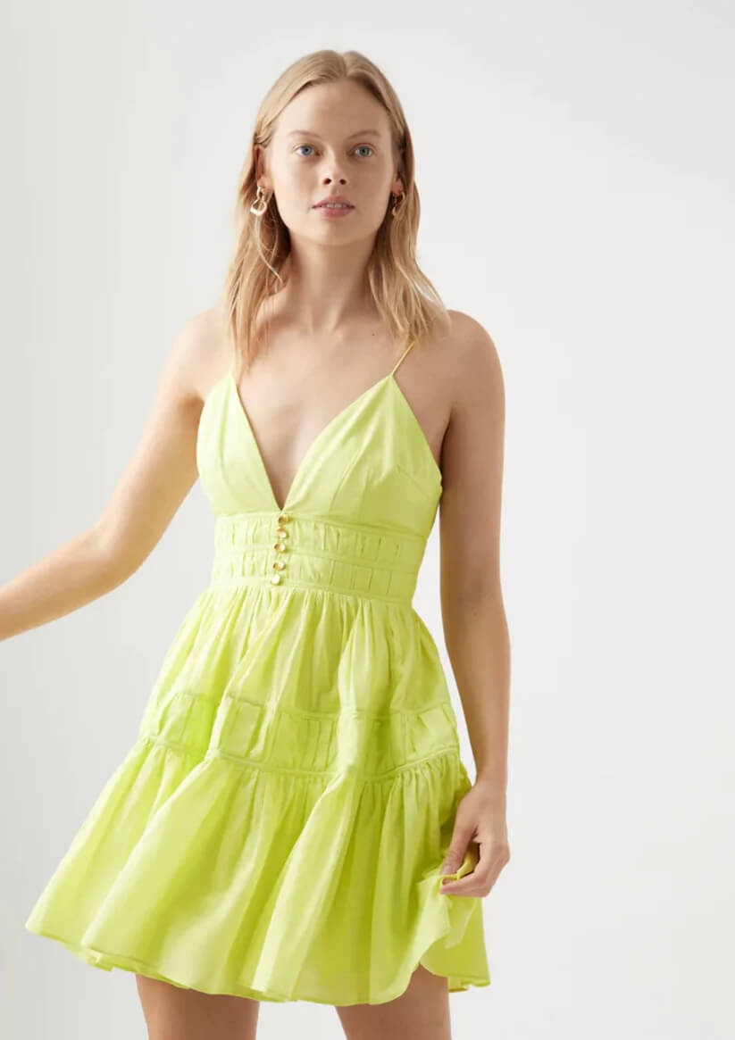 aje green mini dress Khari Bottle Green High-Neck Twisted Maxi Dress With Drape – Club L London