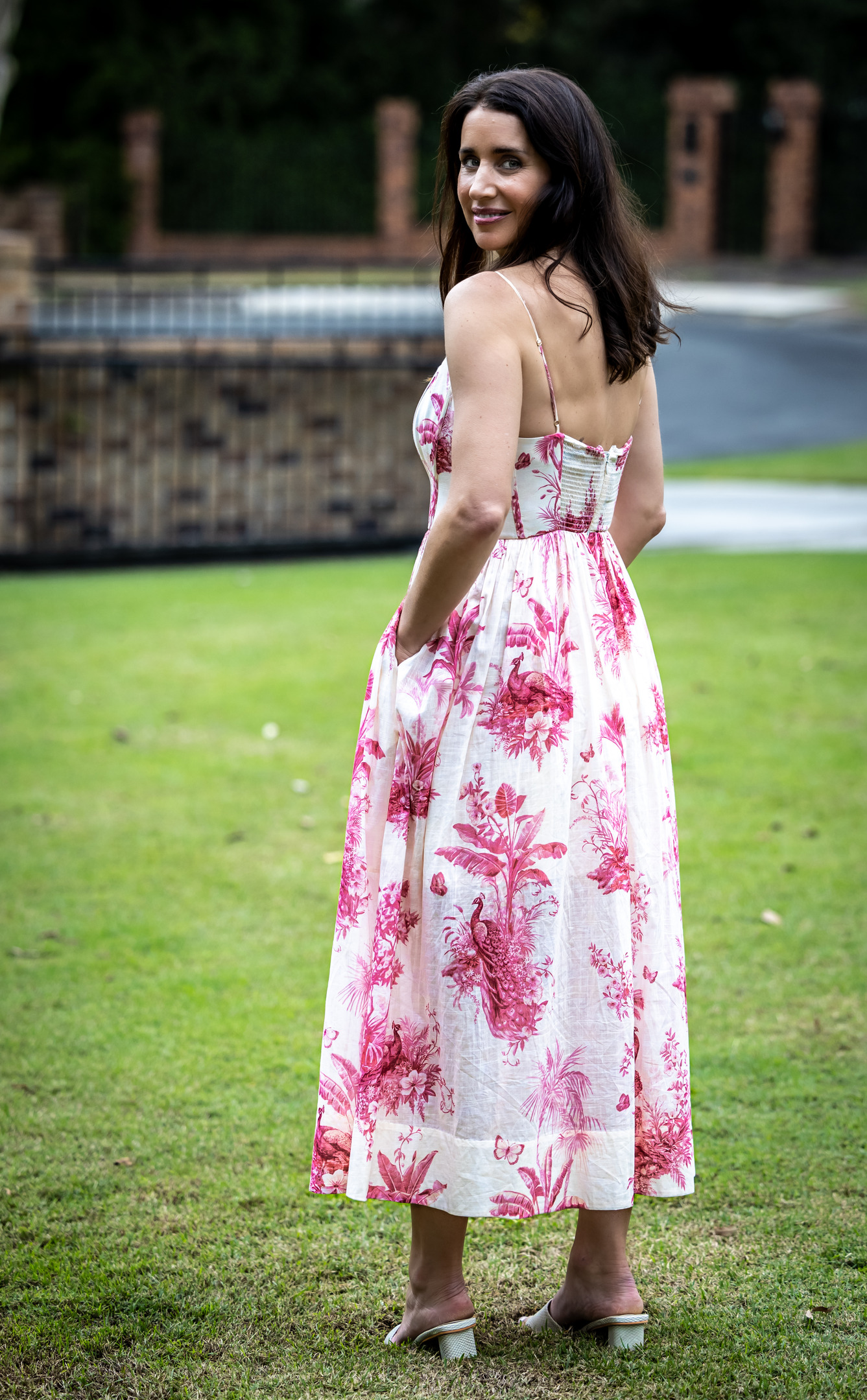 zimmermann pink corset dress ZIMMERMANN Corset Midi Dress | Pink