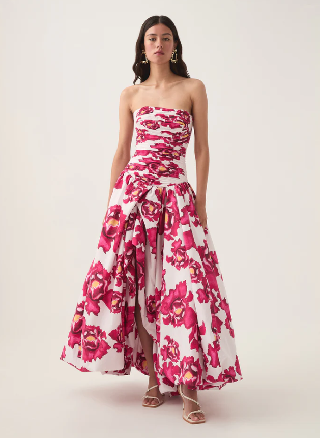 strapless open back dress Shop Women Dresses at Flourish – Self Design Flamingo Pink Ikat Shift Dress  for Every Occasion