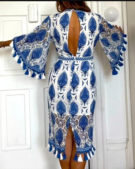 Alice McCall Memphis Midi Dress Print Size 8