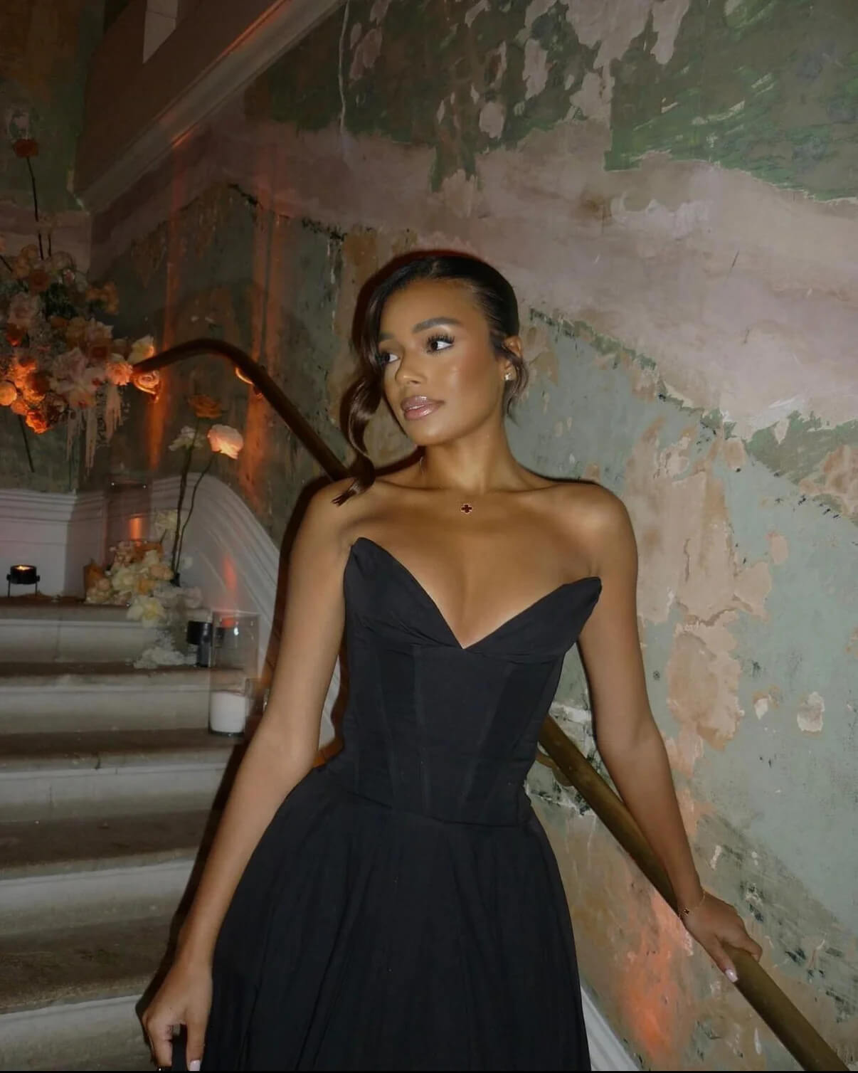 House Of CB Lady Strapless Midi Dress Black Size S & M
