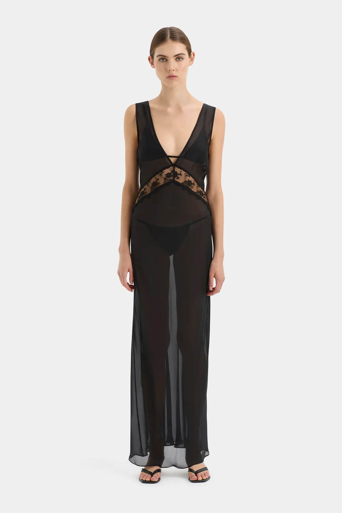 SIR Avelino Lace Layered Dress Black Size 0