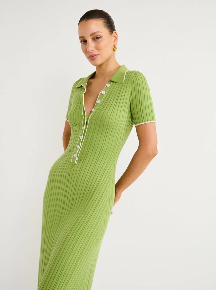 ecru knitted dress Akris Crochet & Knit Layered Maxi Dress