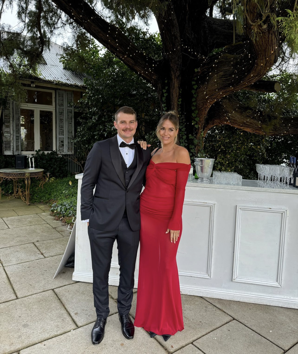 open lace back dress Natalie Rolt Celine Gown available for hire – The Social Wardrobe main image 1
