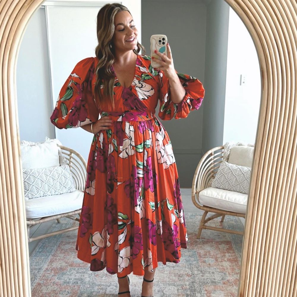 open lace back dress Fleur Pleated Gown | Collage Floral