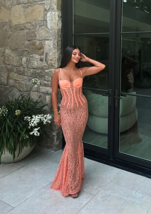 strapless open back dress Reworn Plain Cotton Night Dress Size 14 (221) | Burnt Orange