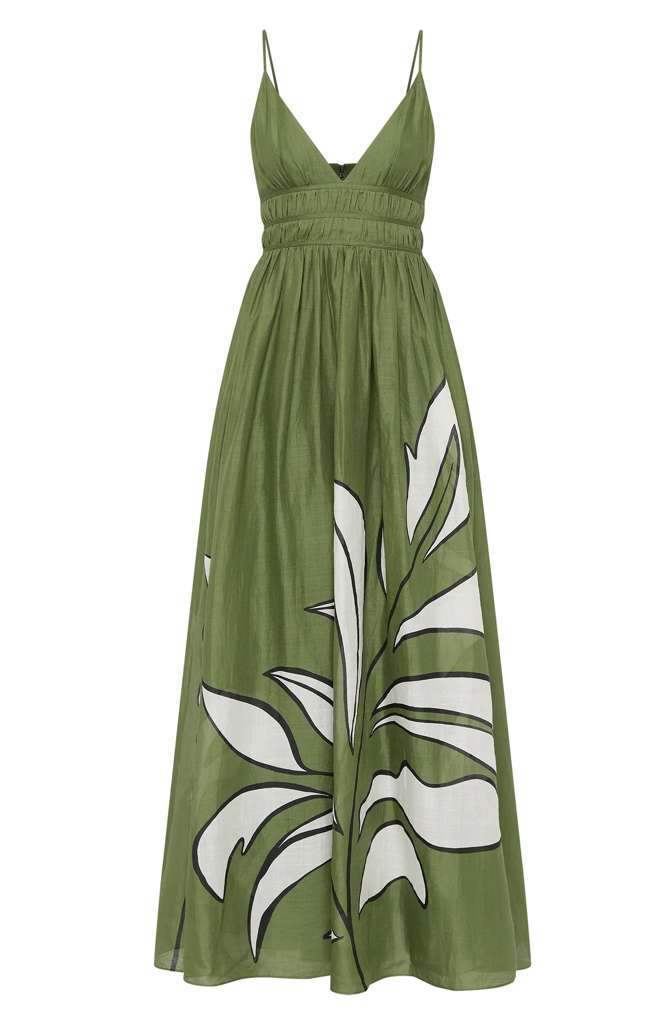 Aje Planetary Maxi Dress Green Size 8
