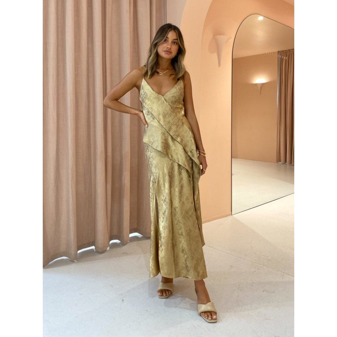 Acler Queensbridge Dress Gold Size 6 & 10