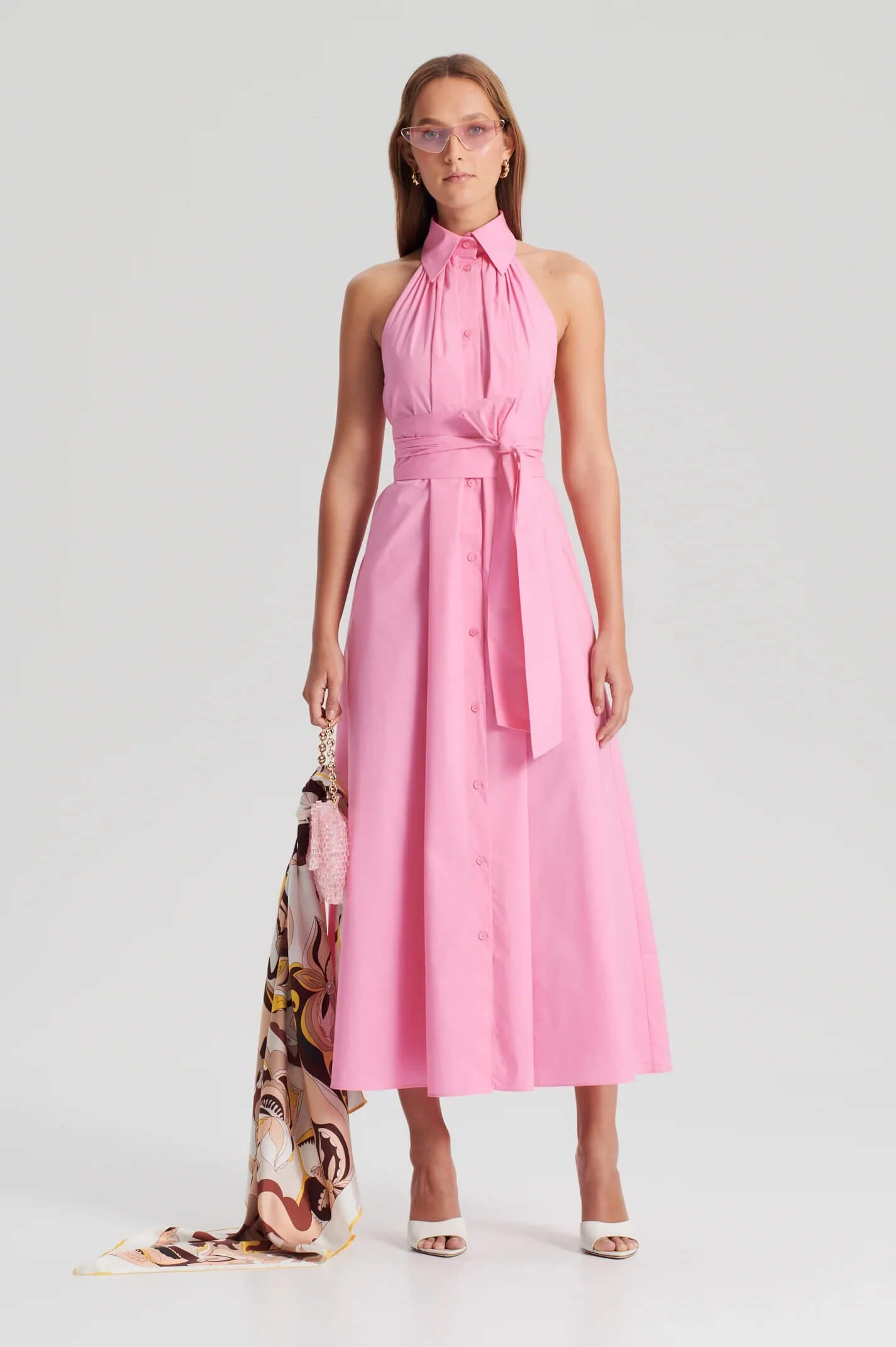 open lace back dress Scanlan Theodore Italian Watercolour Dress, Light Pink  Plus One Dress Hire