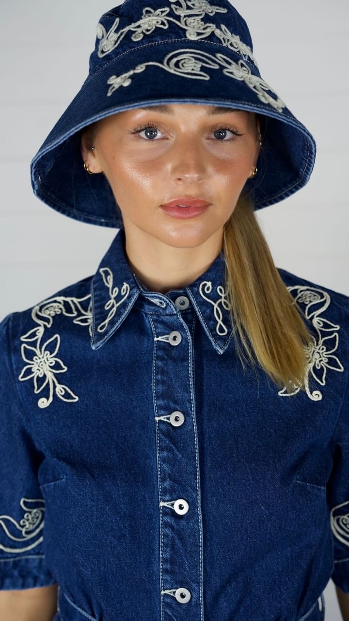 Alemais Carmen Mini Dress Denim Size 10